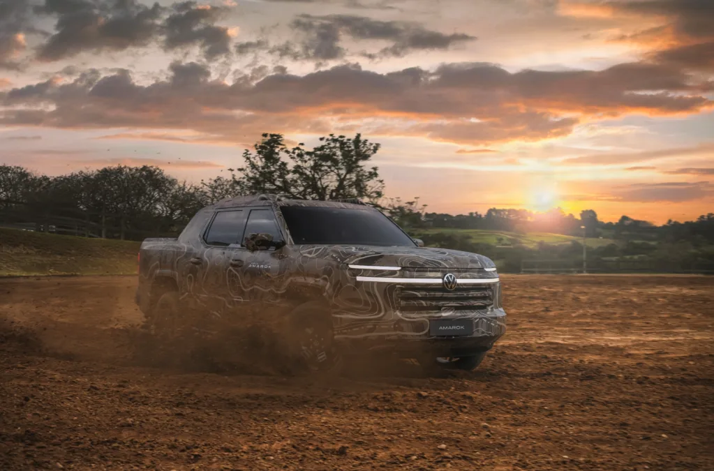 Amarok sul-americana camuflada durante revelação em Barretos