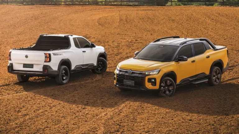 VW Tukan híbrida, versões Robust e Extreme lado a lado em Barretos
